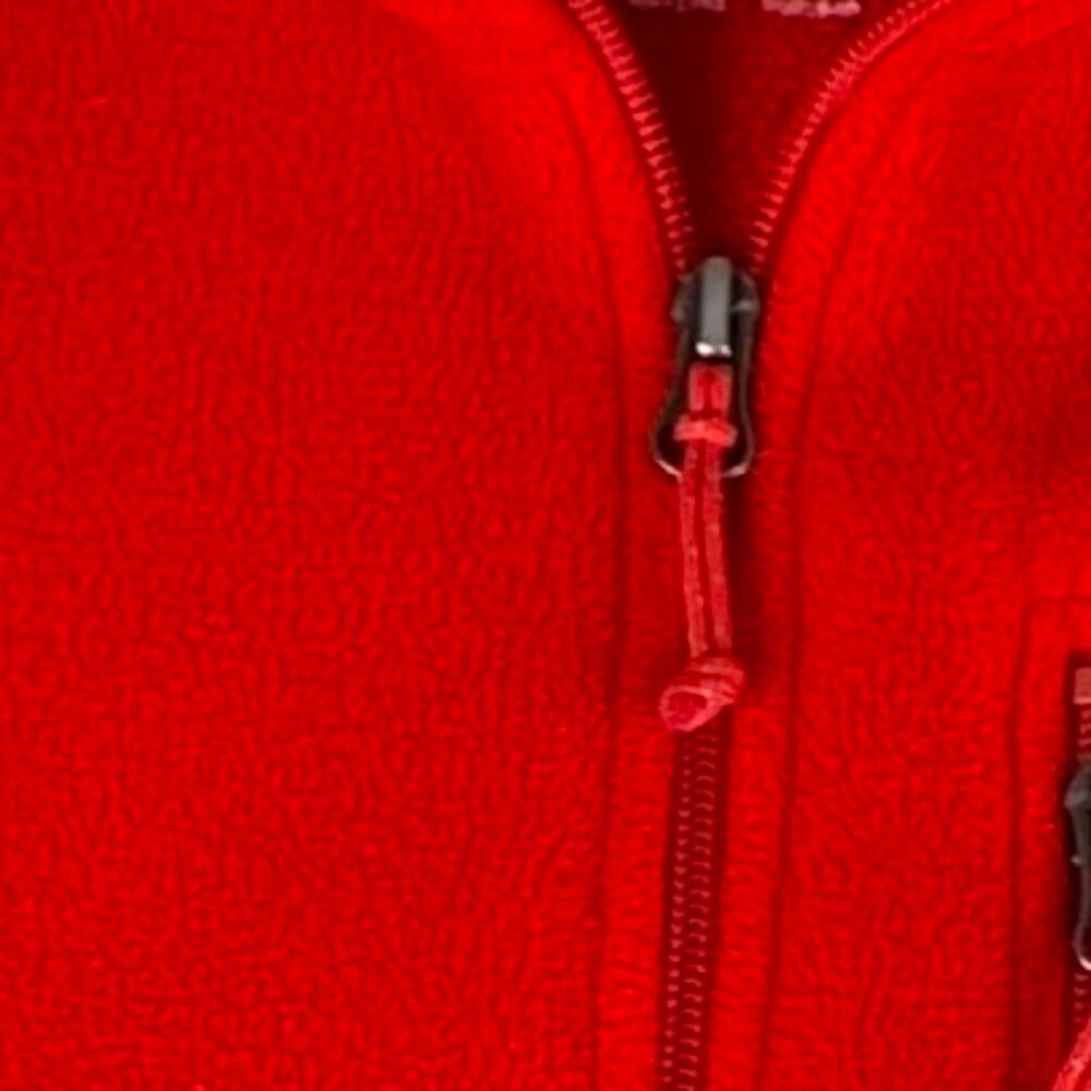 LL Bean Mens XLT Fleece Sweater Vest Red POLARTEC Pockets Cinch Waist Full Zip - Picture 9 of 13